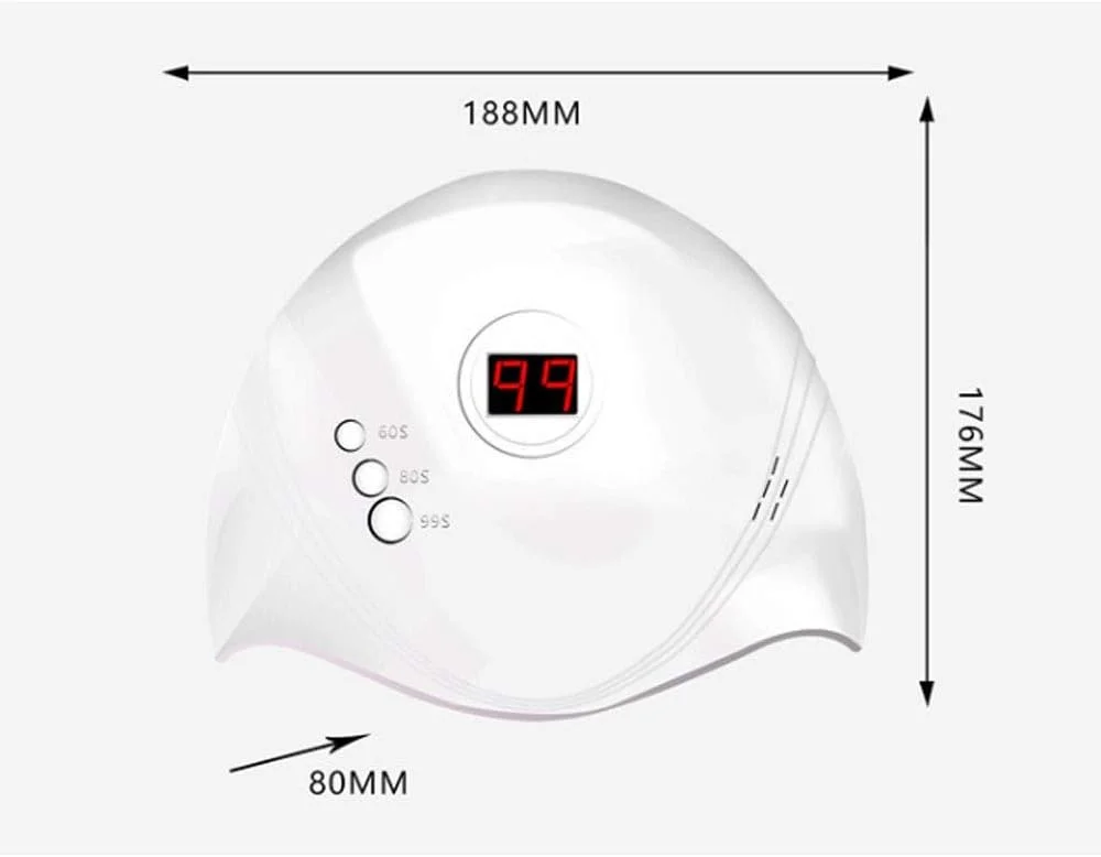 دستگاه خشک کن لاک ژل ناخن LED UV 36 وات با 12 لامپ LED UV و 3 تایمر، ابزار و لوازم جانبی حرفه ای طراحی ناخن