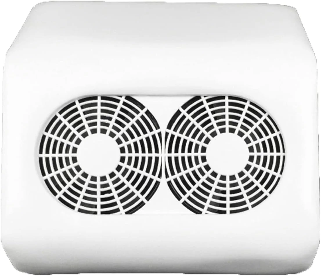 دستگاه جمع کننده گرد و غبار ناخن 48 وات با قدرت بالا 2700 دور در دقیقه، دستگاه مانیکور و جاروبرقی با 2 فن، مکنده هنر ناخن برای مانیکور، فیلتر ناخن حرفه ای (رنگ: سفید)