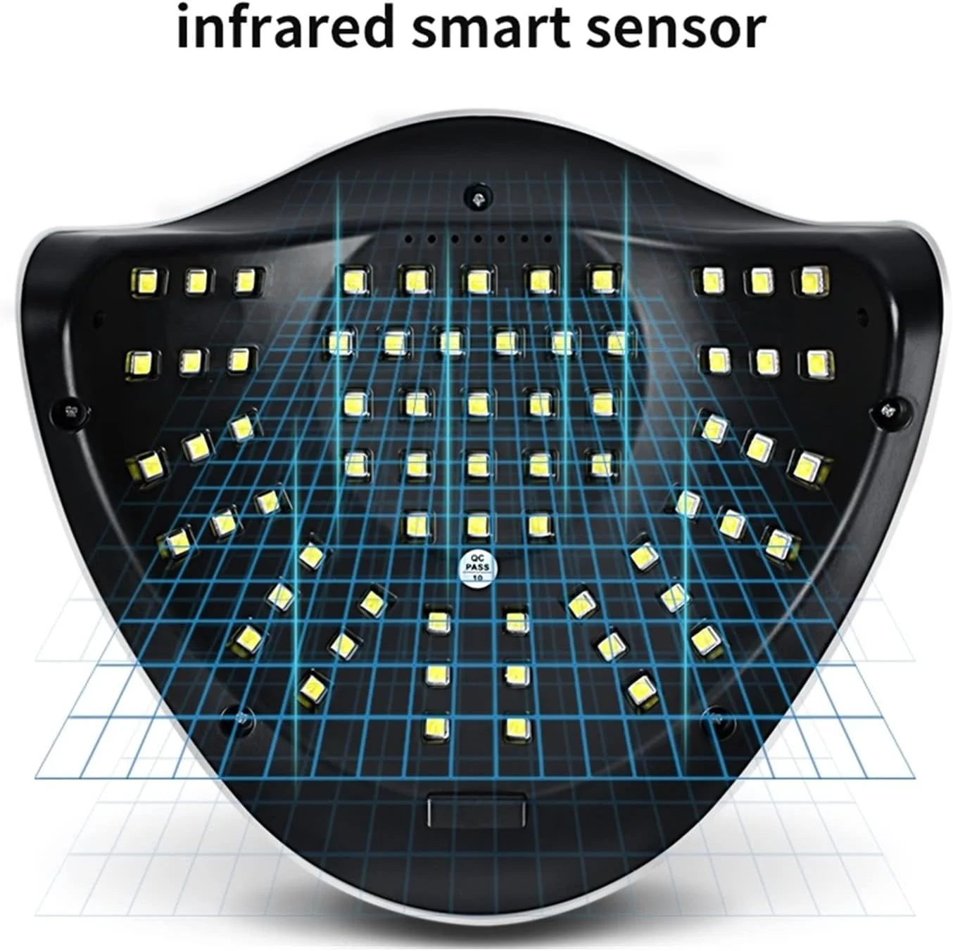 دستگاه خشک کن لاک ناخن نئوشی مدل 132W/54W/36W با توان بالا، لامپ ژلی UV، خشک کن سریع ناخن با فضای بزرگ، تایمر و سنسور هوشمند (رنگ: X7 Max، سایز: 1)