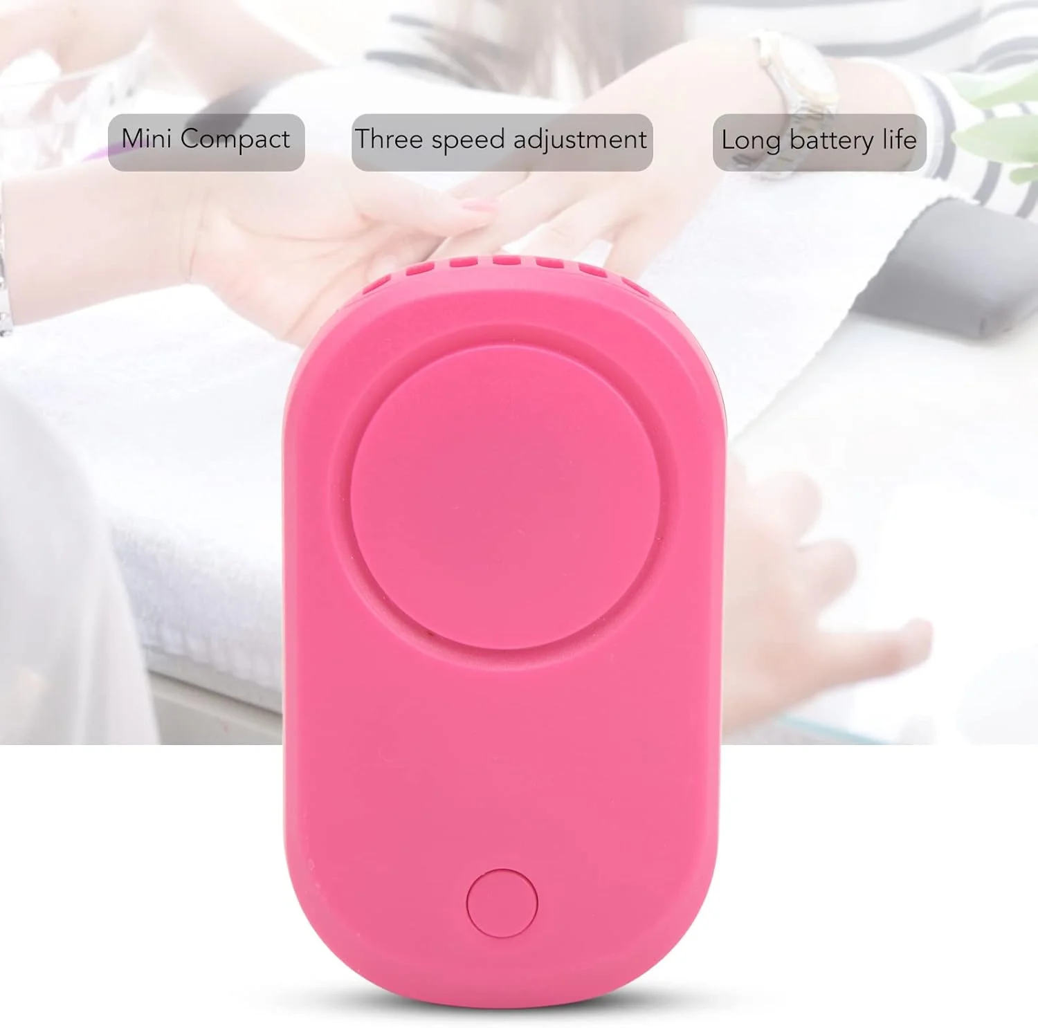 خشک کن مژه، شارژ USB قابل حمل و جمع و جور، فن مژه بدون پره با صدای کم برای چسب اکستنشن مژه (قرمز گلگون)