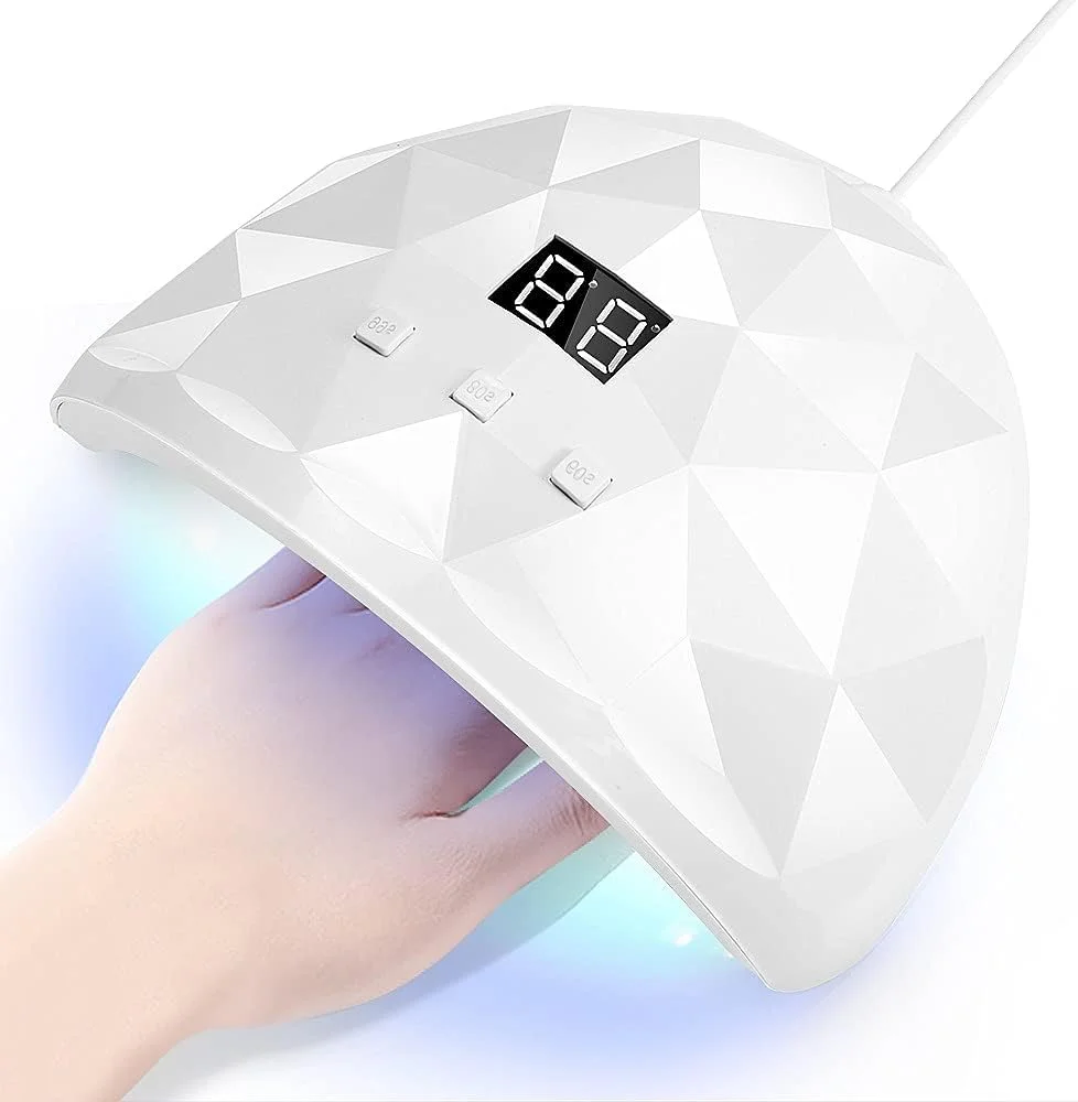 چراغ طراحی ناخن HIHELO، لامپ خشک کن ناخن UV با حسگر خودکار، 18 لامپ LED UV مناسب برای پدیکور و مانیکور ناخن (رنگ: 802)