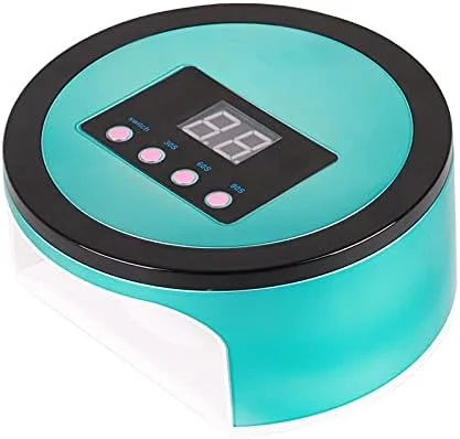 چراغ طراحی ناخن HIHELO، چراغ قابل شارژ طراحی ناخن 135 وات، چراغ خشک کن ژل طراحی ناخن بی سیم، چراغ UV LED بی سیم طراحی ناخن (رنگ: سبز 7800mah 135w، سایز: US)