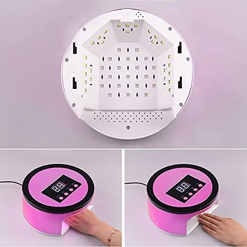 چراغ طراحی ناخن HIHELO، چراغ قابل شارژ طراحی ناخن 135 وات، چراغ خشک کن ژل طراحی ناخن بی سیم، چراغ UV LED بی سیم طراحی ناخن (رنگ: سبز 7800mah 135w، سایز: US)