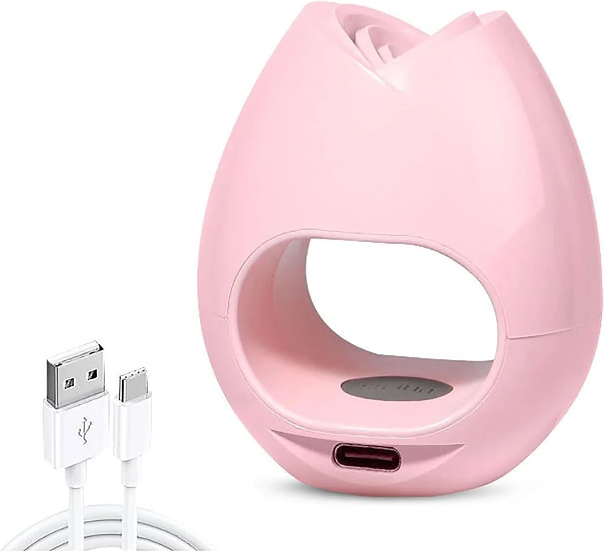 دستگاه خشک کن لاک ناخن کوچک نئوچی، دستگاه فتوتراپی قابل حمل، لامپ USB LED برای پخت لاک ناخن، ابزار طراحی ناخن (رنگ: صورتی)