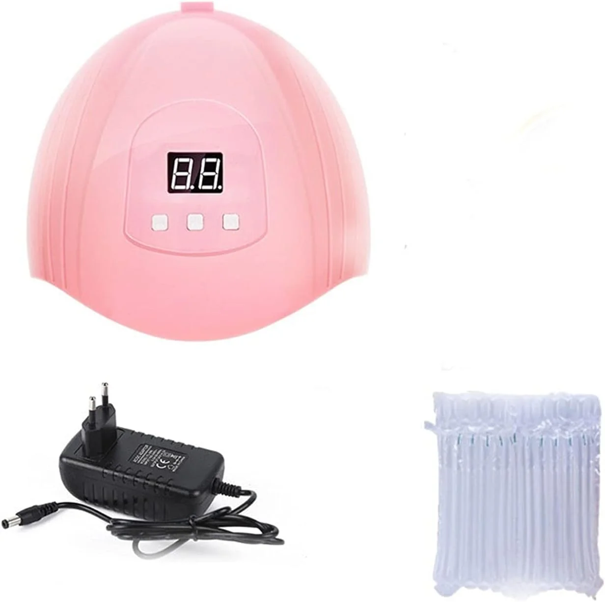 دستگاه خشک کن لاک ناخن HIHELO مدل 40W با 20 عدد لامپ LED UV، مناسب برای خشک کردن لاک ژل، تایمر 30/60/99 ثانیه، دارای سنسور اتوماتیک، ابزار مانیکور (رنگ: صورتی)