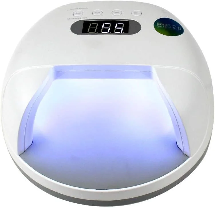 چراغ ناخن LED یو وی 48 وات HIHELO، خشک کن لاک ناخن با 4 تنظیم تایمر، حسگر خودکار برای خشک کردن ناخن های ژلی و ناخن های پا