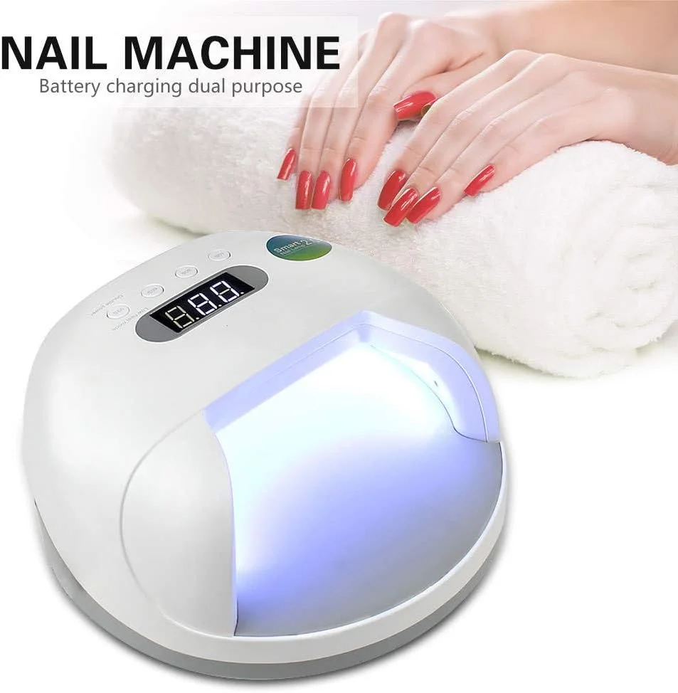 چراغ ناخن LED یو وی 48 وات HIHELO، خشک کن لاک ناخن با 4 تنظیم تایمر، حسگر خودکار برای خشک کردن ناخن های ژلی و ناخن های پا