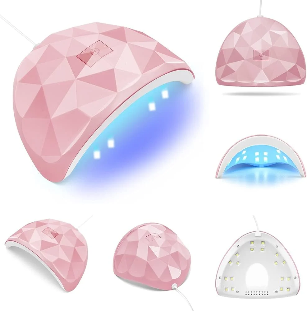 چراغ خشک کن ناخن HIHELO با حسگر اتوماتیک و 18 لامپ ال ای دی یو وی مناسب برای پدیکور و مانیکور (رنگ: 802-2)