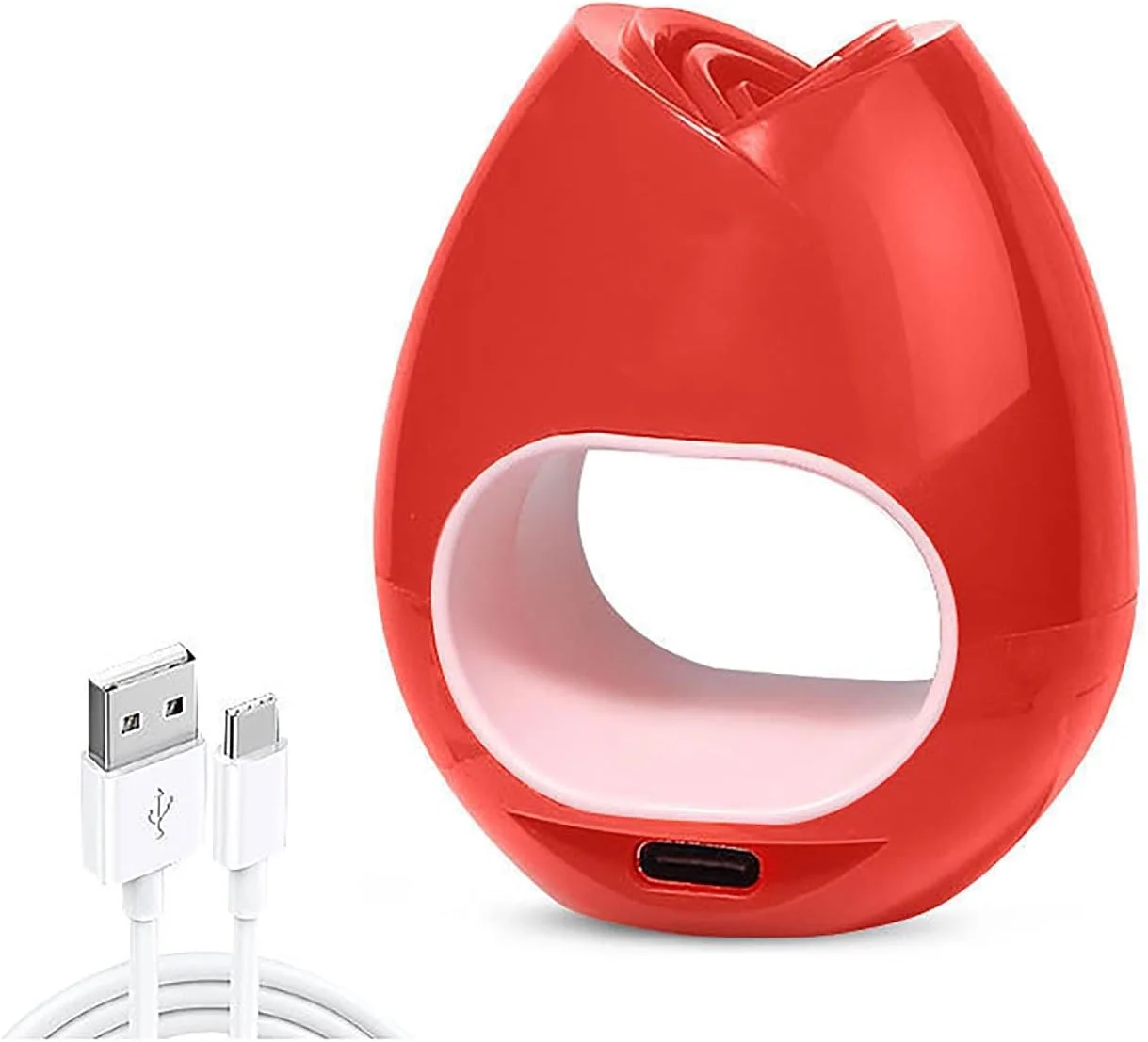 دستگاه خشک کن لاک ناخن مینی نئوچی، دستگاه فتوتراپی قابل حمل، لامپ USB LED برای پخت لاک ناخن، ابزار طراحی ناخن (رنگ: قرمز)