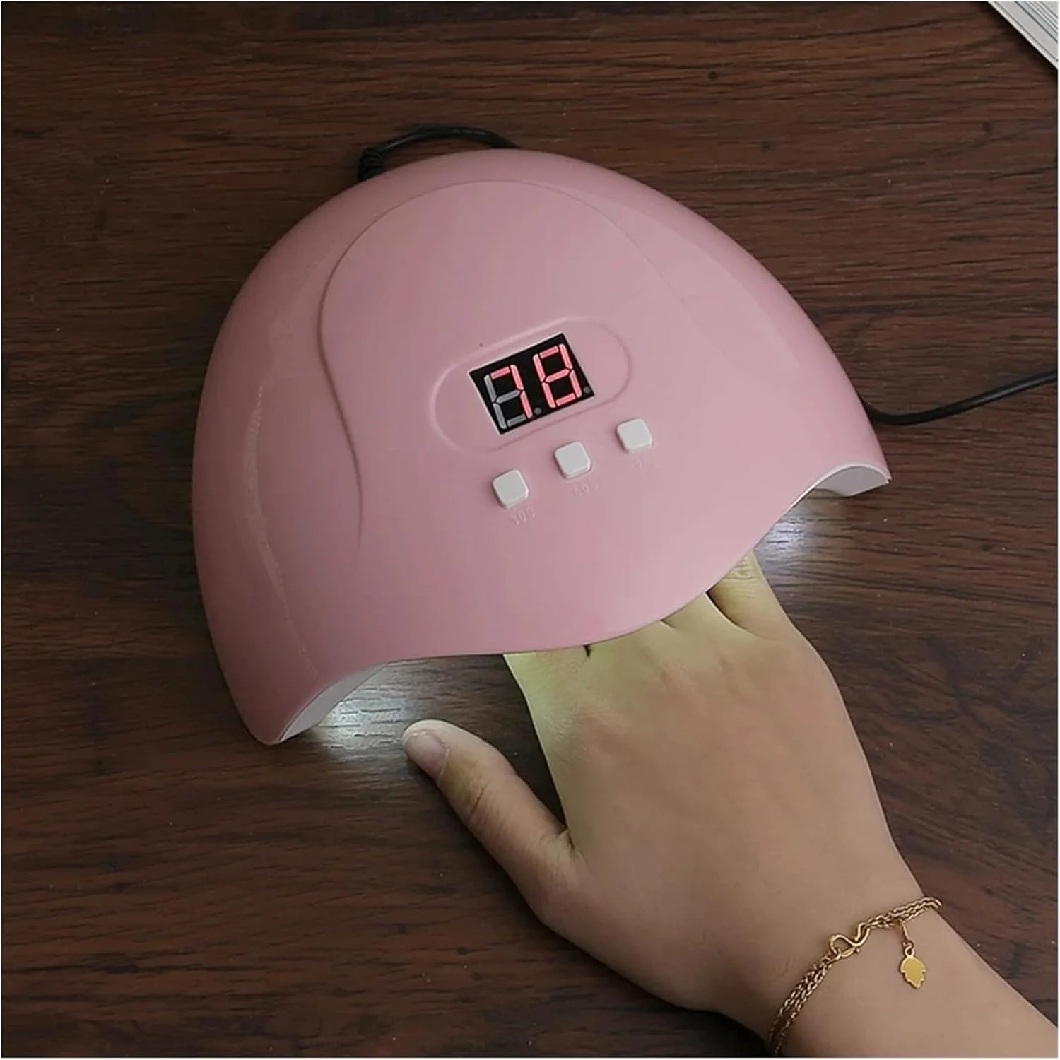 دستگاه خشک کن لاک ناخن HIHELO، دارای 18 لامپ LED برای خشک کردن لاک ژل UV، دارای تایمر 30، 60 و 90 ثانیه، سنسور اتوماتیک، ابزار مانیکور، شارژ USB برای لاک ناخن