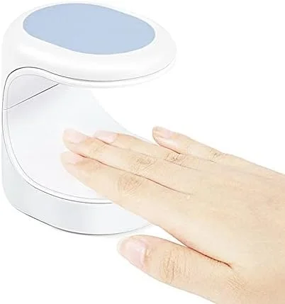 دستگاه خشک کن لاک ناخن LED با نور UV، لامپ UV USB، دستگاه خشک کننده ژل ناخن 16 وات، صورتی (رنگ: سفید)