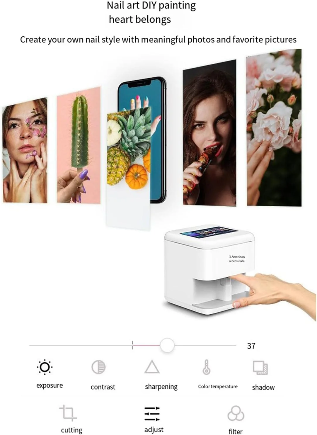 دستگاه چاپ ناخن قابل حمل چند منظوره SONOTA، پرینتر ناخن هوشمند سه بعدی حرفه ای دیجیتال موبایل