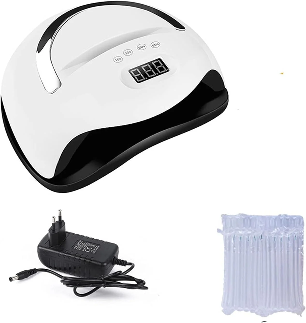 دستگاه خشک کن لاک ناخن HIHELO مدل 72W با دسته قابل حمل و 36 لامپ LED UV، مناسب برای هنر ناخن و ابزار طراحی ناخن (رنگ: سفید)