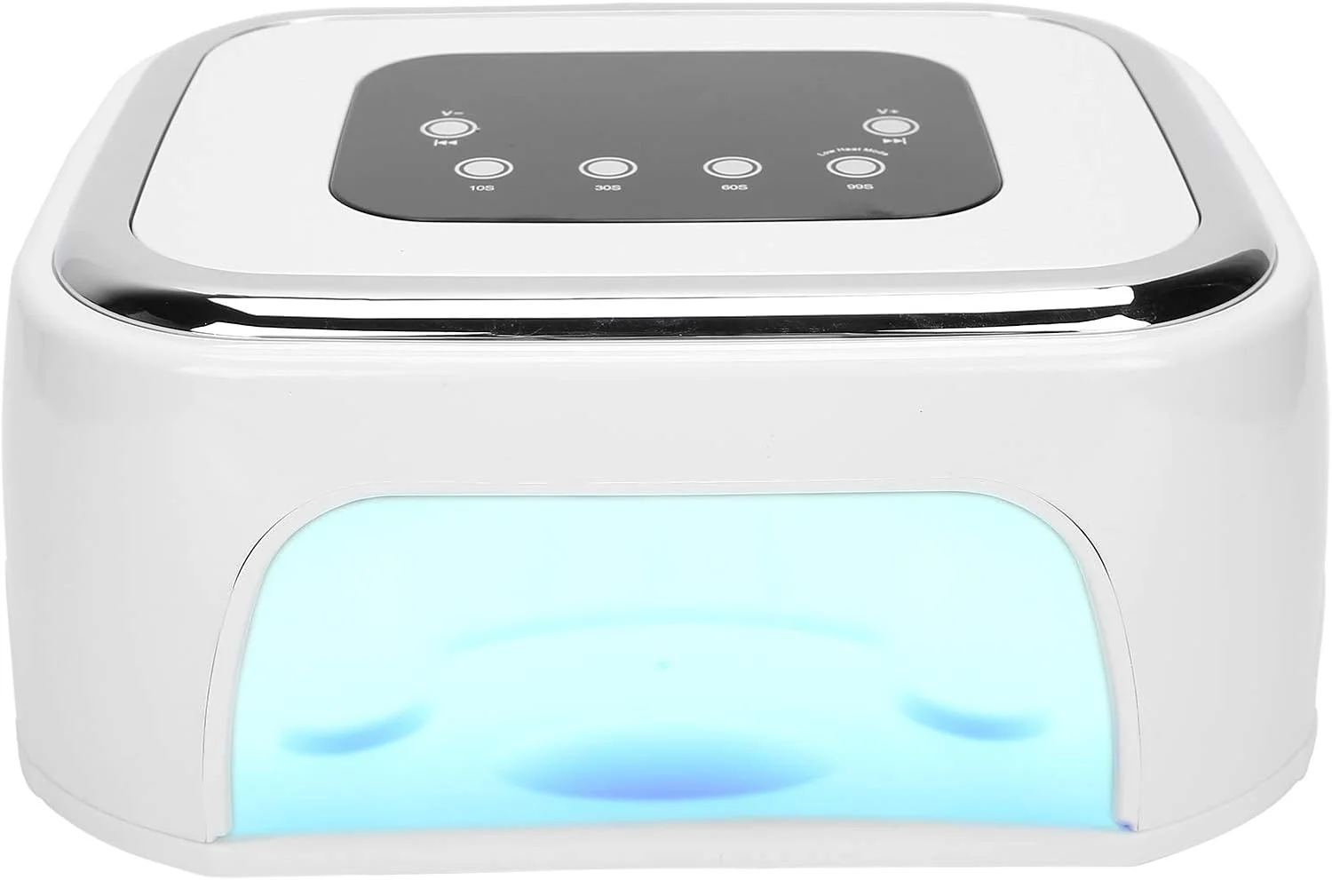 دستگاه خشک کن لاک ژل ناخن، 80 وات LED UV با تایمر 4 حالته و صفحه نمایش LCD به همراه آداپتور برق و دفترچه راهنما (پریز برق انگلیسی)