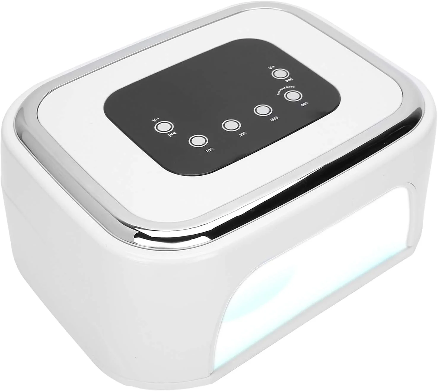 دستگاه خشک کن لاک ژل ناخن، 80 وات LED UV با تایمر 4 حالته و صفحه نمایش LCD به همراه آداپتور برق و دفترچه راهنما (پریز برق انگلیسی)