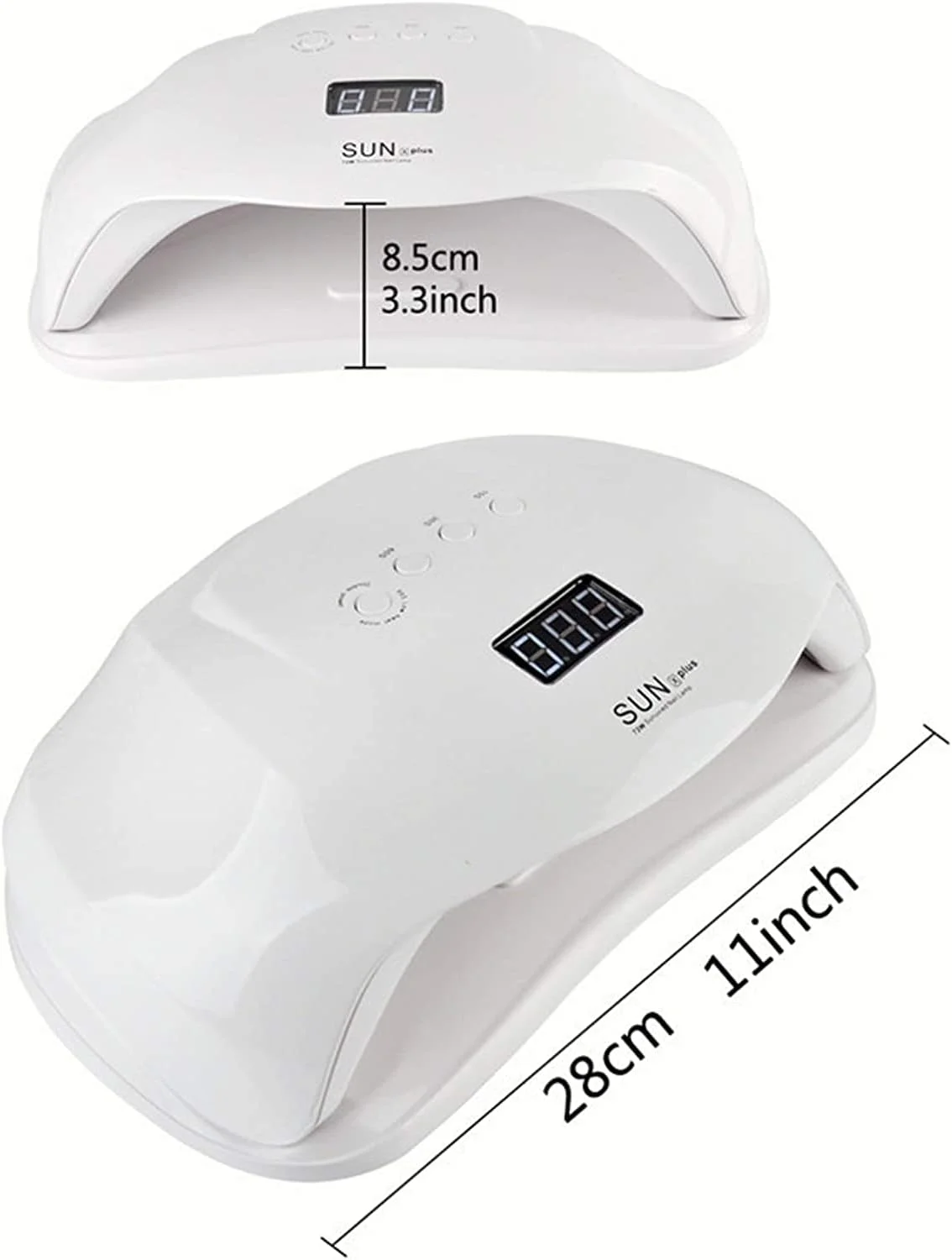 دستگاه خشک کن لاک ناخن ال ای دی 72 وات با 36 لامپ ال ای دی، مناسب برای خشک کردن لاک ژل ناخن، دارای تایمر 10، 30، 60 و 99 ثانیه و سنسور اتوماتیک، ابزار طراحی ناخن