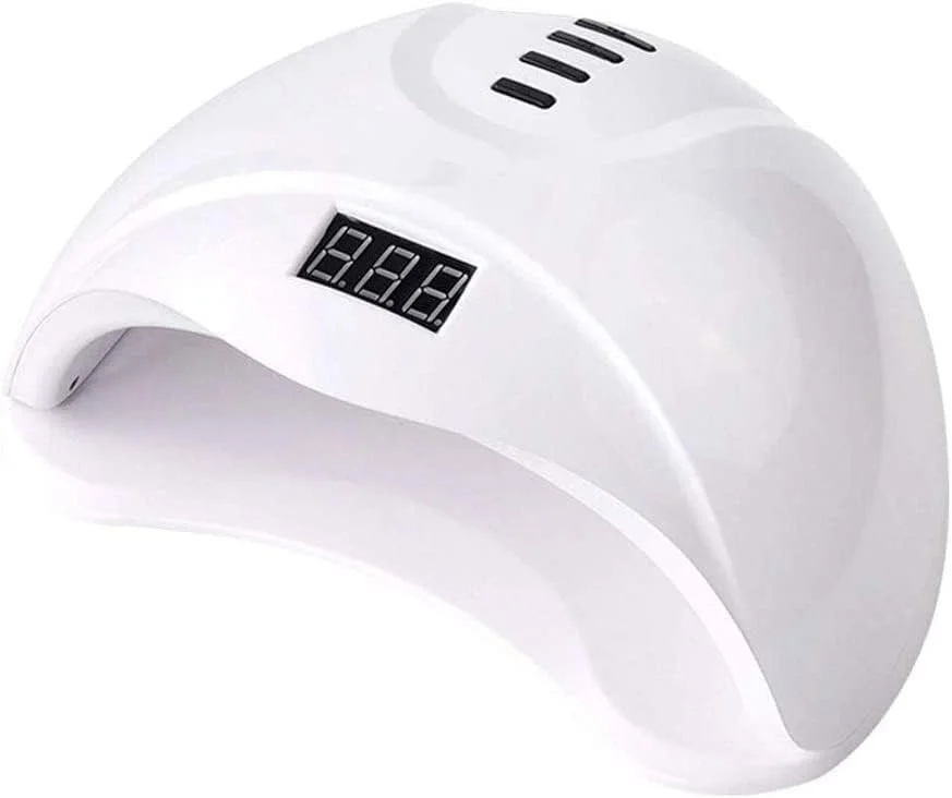 دستگاه خشک کن لاک ناخن سفید، چراغ LED قابل حمل 52 وات با 24 لامپ LED برای خشک کردن انواع ژل های ناخن
