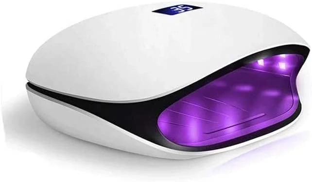 دستگاه خشک کن لاک ناخن - دستگاه LED UV برای خشک کردن لاک ژل ناخن، مناسب برای 5 انگشت دست و پا با سنسور