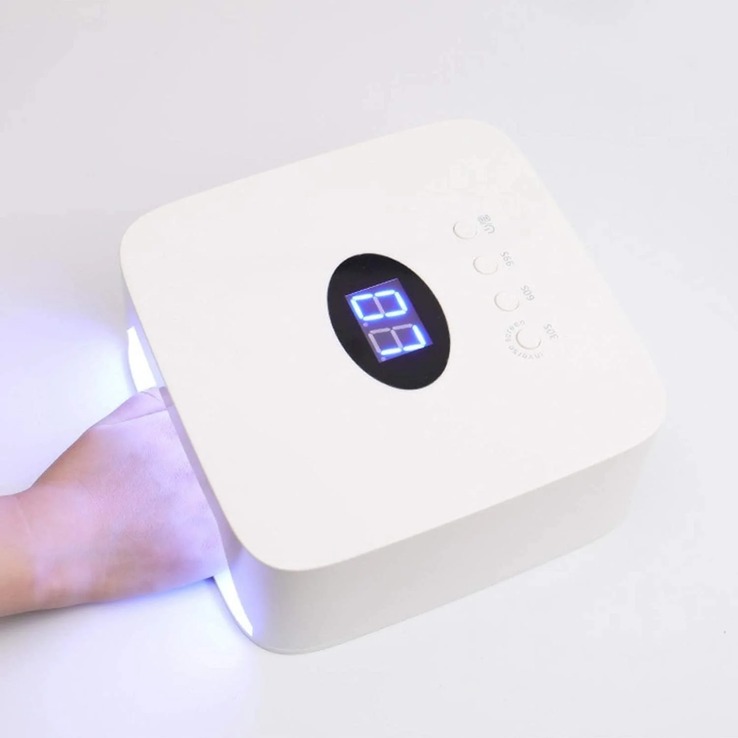 دستگاه خشک کن لاک ژل ناخن بی سیم 48 وات LED UV با باتری قابل شارژ، دستگاه لامپ ناخن برای خشک کردن دست و پا 48 وات نور قرمز الکتریکی