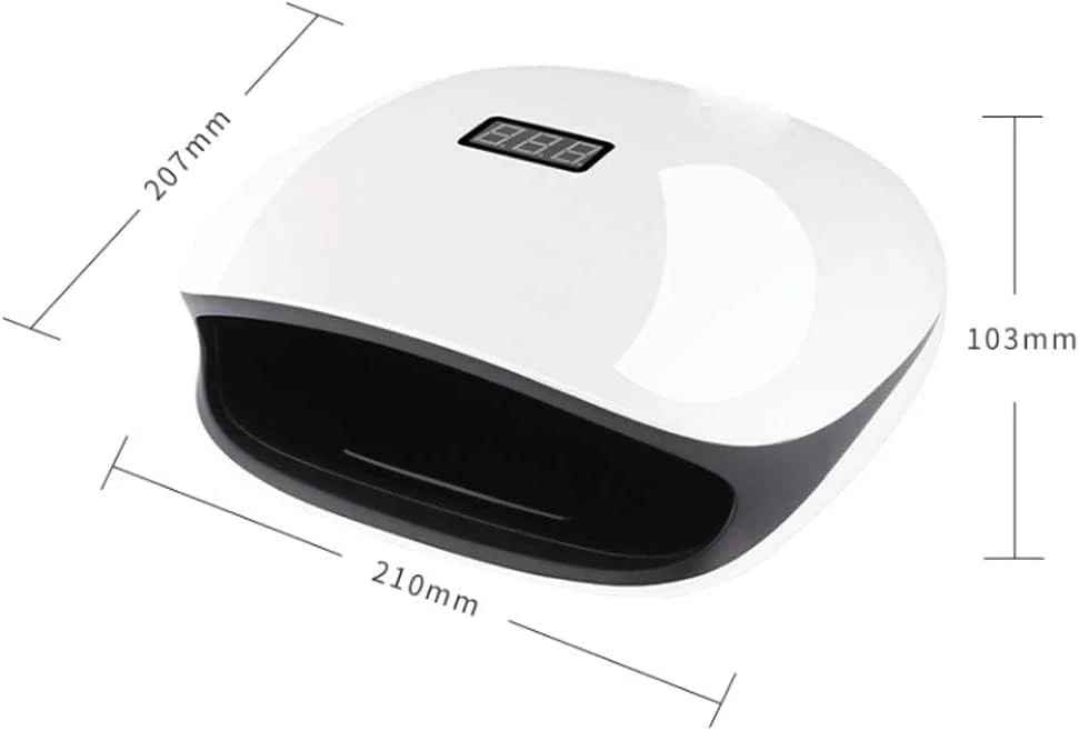دستگاه خشک کن لاک ناخن - دستگاه LED UV برای خشک کردن لاک ژل ناخن، مناسب برای 5 انگشت دست و پا با سنسور