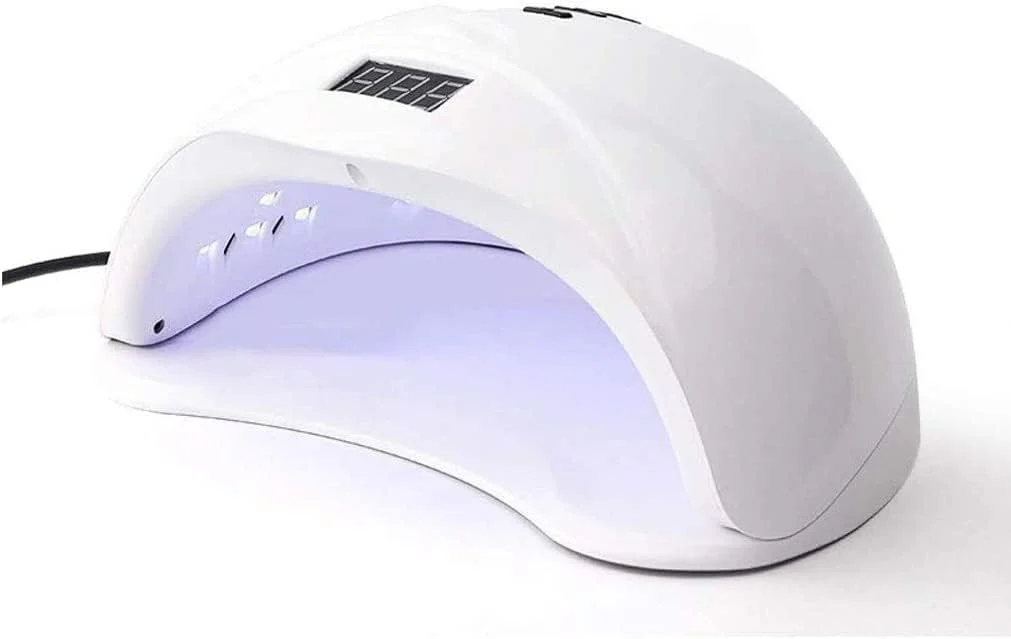 دستگاه خشک کن لاک ناخن سفید، چراغ LED قابل حمل 52 وات با 24 لامپ LED برای خشک کردن انواع ژل های ناخن