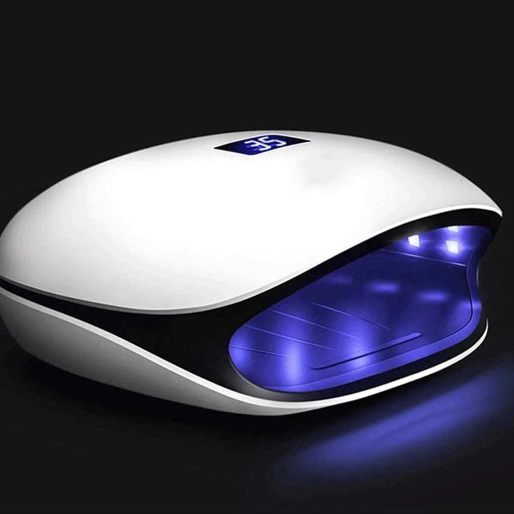دستگاه خشک کن لاک ناخن - دستگاه LED UV برای خشک کردن لاک ژل ناخن، مناسب برای 5 انگشت دست و پا با سنسور