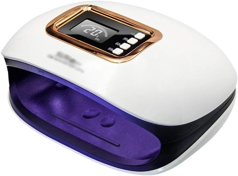 دستگاه خشک کن لاک ناخن ال ای دی 72 وات، مناسب برای دو دست، دارای سنسور اتوماتیک و نمایشگر زمان، با 36 لامپ ال ای دی