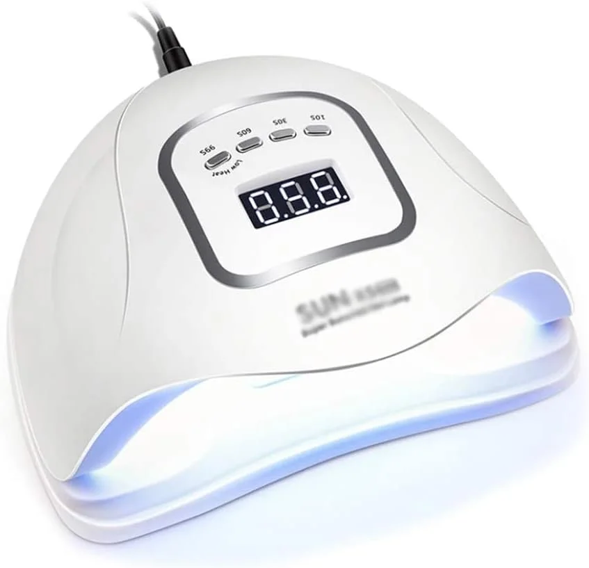 دستگاه خشک کن لاک ناخن LED با 45 لامپ LED برای خشک کردن لاک ژل، تایمر 99 ثانیه ای، سنسور خودکار، ابزار مانیکور