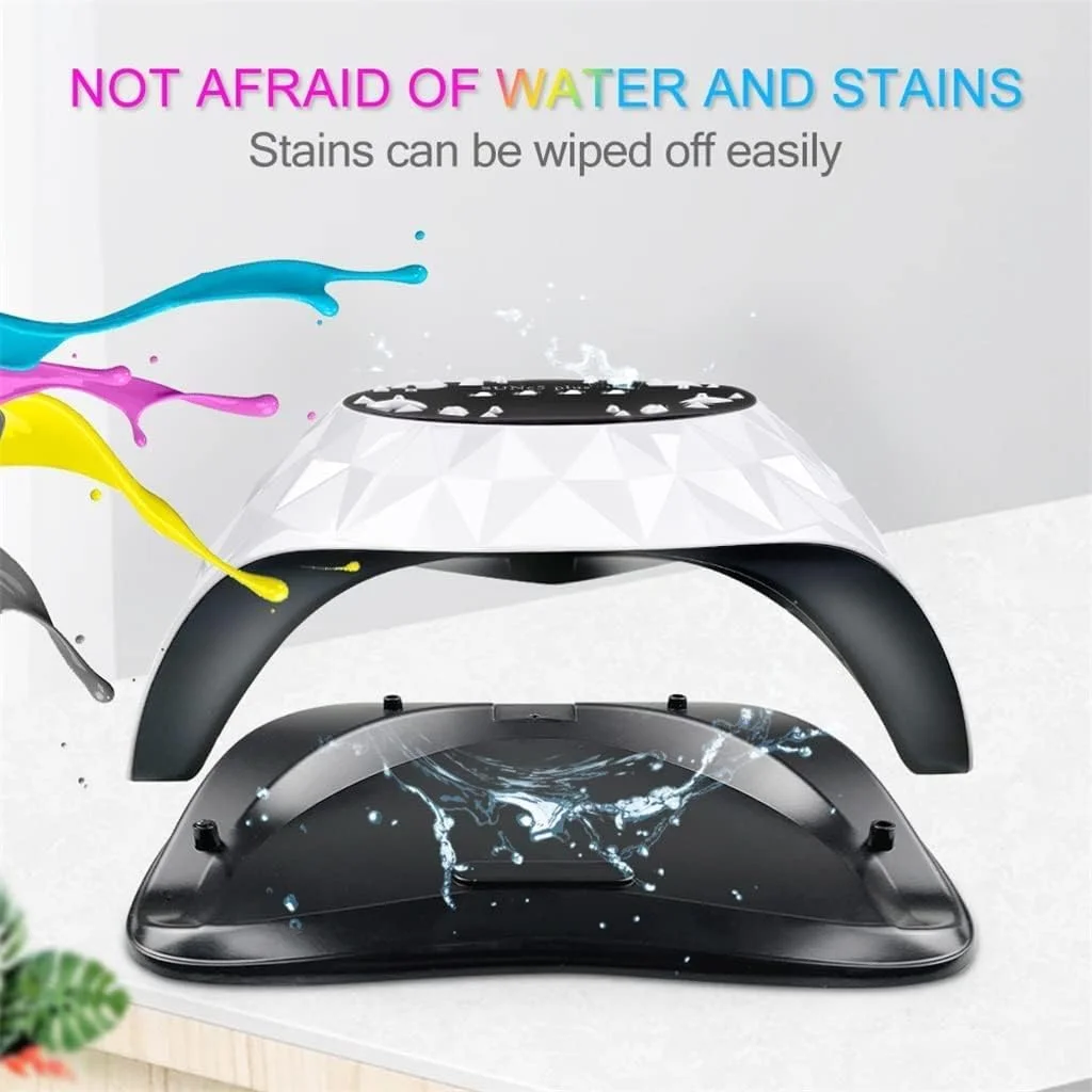 دستگاه خشک کن لاک ناخن برای انواع لاک ژل، خشک کننده سریع با 4 تایمر، فضای بزرگ، تجهیزات اتوماتیک ناخن (رنگ: سفید) دستگاه خشک کن لاک ناخن برای انواع لاک ژل، خشک کننده سریع با 4 تایمر، فضای بزرگ، تجهیزات اتوماتیک ناخن (رنگ: سفید)