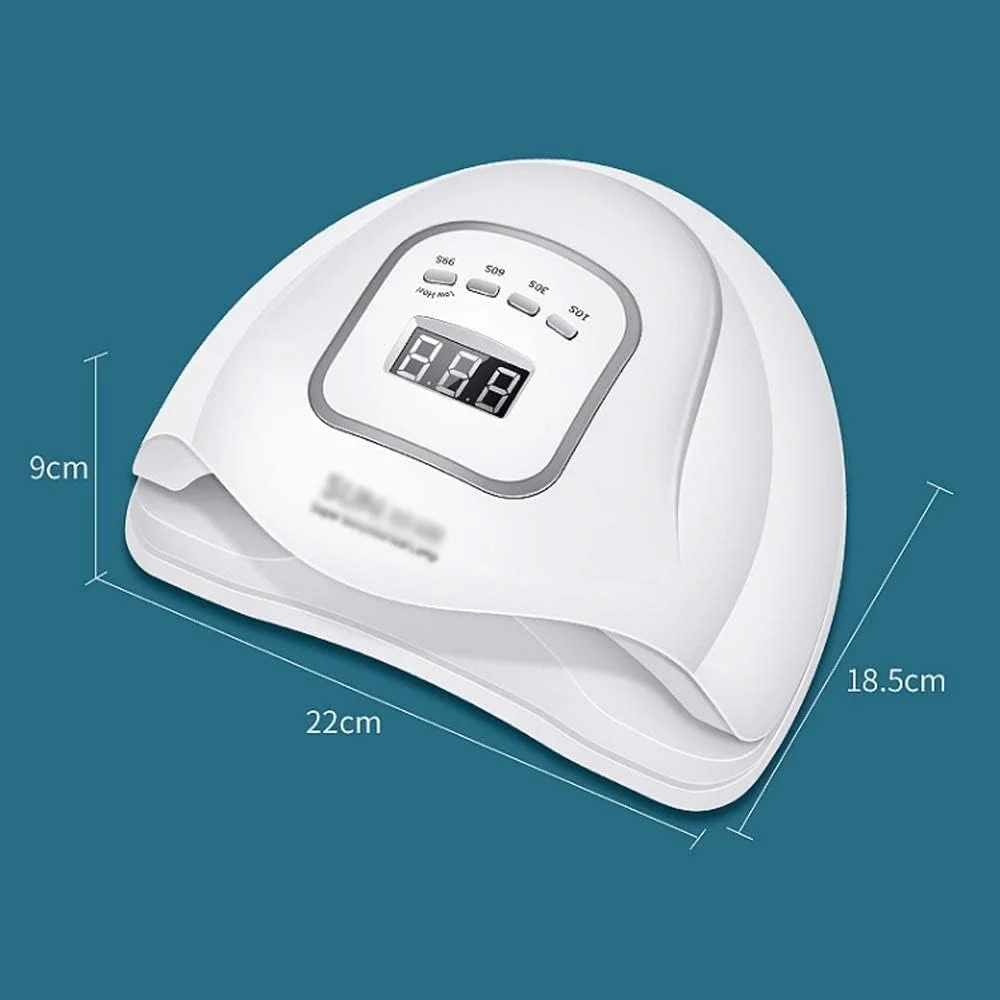 دستگاه خشک کن لاک ناخن LED با 45 لامپ LED برای خشک کردن لاک ژل، تایمر 99 ثانیه ای، سنسور خودکار، ابزار مانیکور