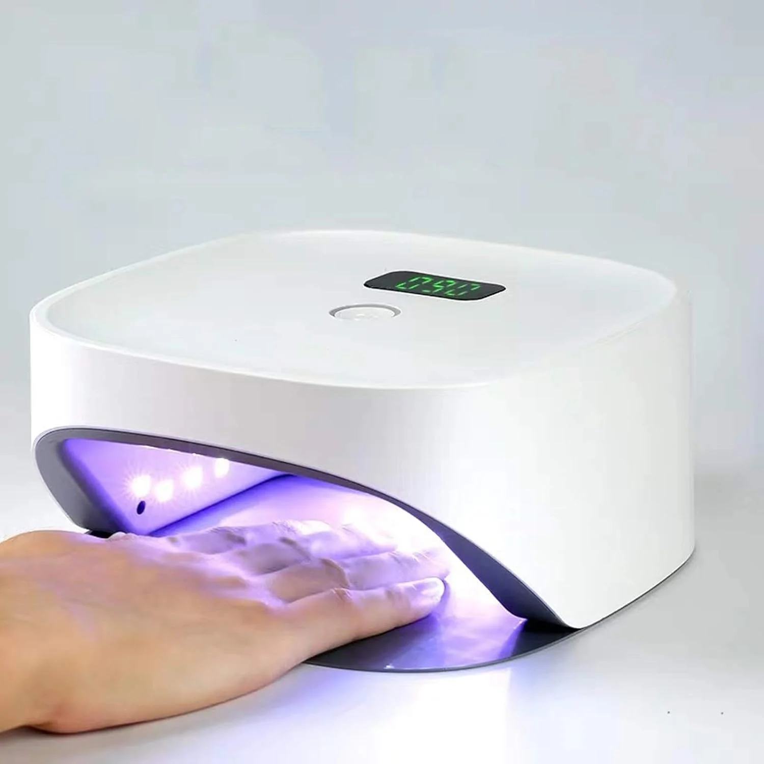 چراغ ال ای دی 48 وات برای ناخن، دارای 28 ال ای دی و باتری، خشک کن ناخن برای مانیکور و خشک کردن لاک ژل