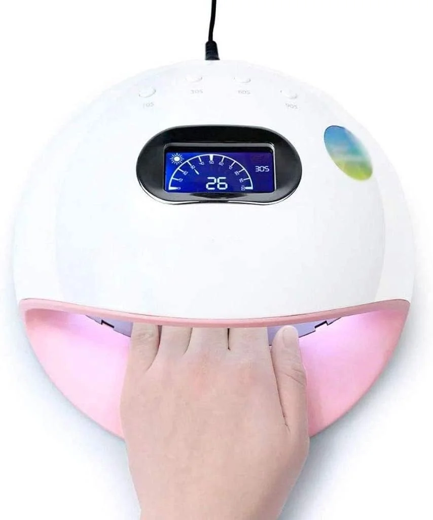 دستگاه خشک کن لاک ناخن سفید، 72 وات، خشک کننده سریعتر ناخن برای انواع لاک ژل ناخن