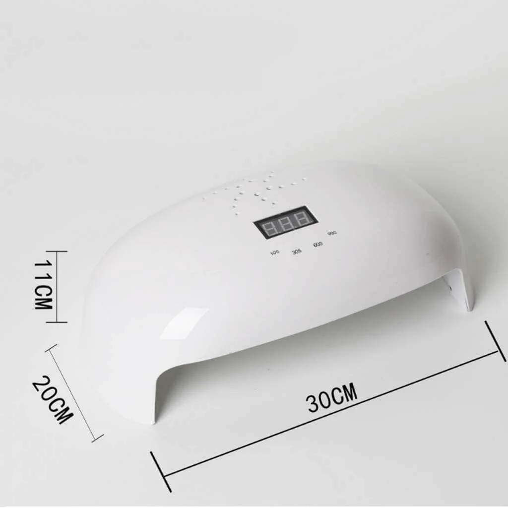 دستگاه فتوتراپی ناخن، خشک کن حرفه ای ناخن 72 وات برای انواع لاک ژل با سنسور تایمر 4 حالته و صفحه نمایش LCD و 56 لامپ LED