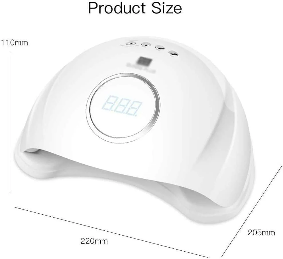 دستگاه خشک کن لاک ناخن سفید، چراغ LED خشک کننده لاک ژل، ابزار و لوازم جانبی طراحی ناخن