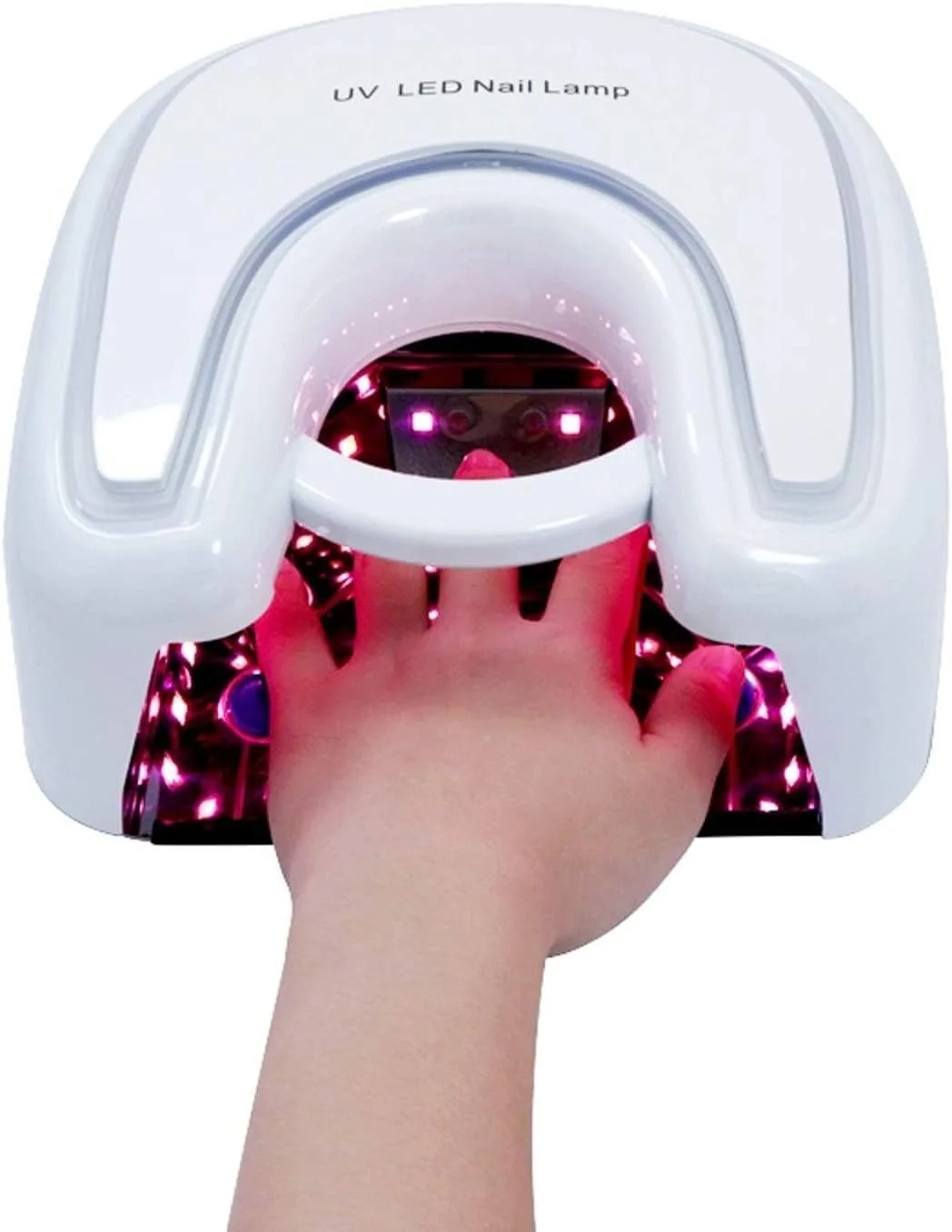 چراغ LED ناخن شارژی 48 وات با نور قرمز برای خشک کردن ژل ناخن، مناسب طراحی ناخن، پدیکور بی سیم با پورت USB و شارژ قابل حمل