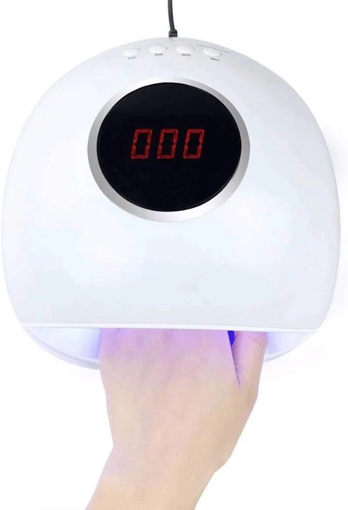 دستگاه خشک کن لاک ناخن- دستگاه LED UV، دارای سنسور/تنظیم تایمر، صفحه نمایش LCD، دستگاه خشک کن ناخن برای انواع لاک ژل، مناسب منزل و سالن