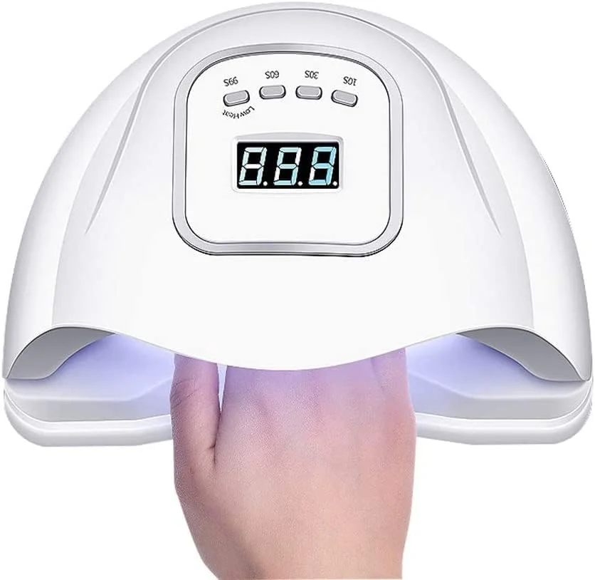 دستگاه خشک کن لاک ناخن 120 وات، چراغ ژلیش ناخن با سنسور اتوماتیک و شاسی مغناطیسی، مناسب برای ناخن های دست و پا