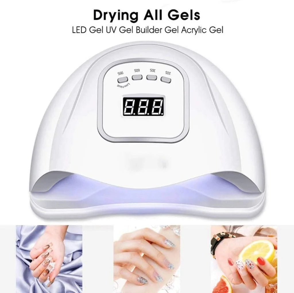 دستگاه خشک کن لاک ناخن UV LED، چراغ خشک کن ناخن برای خشک کردن ژل های ناخن دست و پا با سنسور، دارای 4 تنظیم تایمر دستگاه خشک کن لاک ناخن UV LED، چراغ خشک کن ناخن برای خشک کردن ژل های ناخن دست و پا با سنسور، دارای 4 تنظیم تایمر