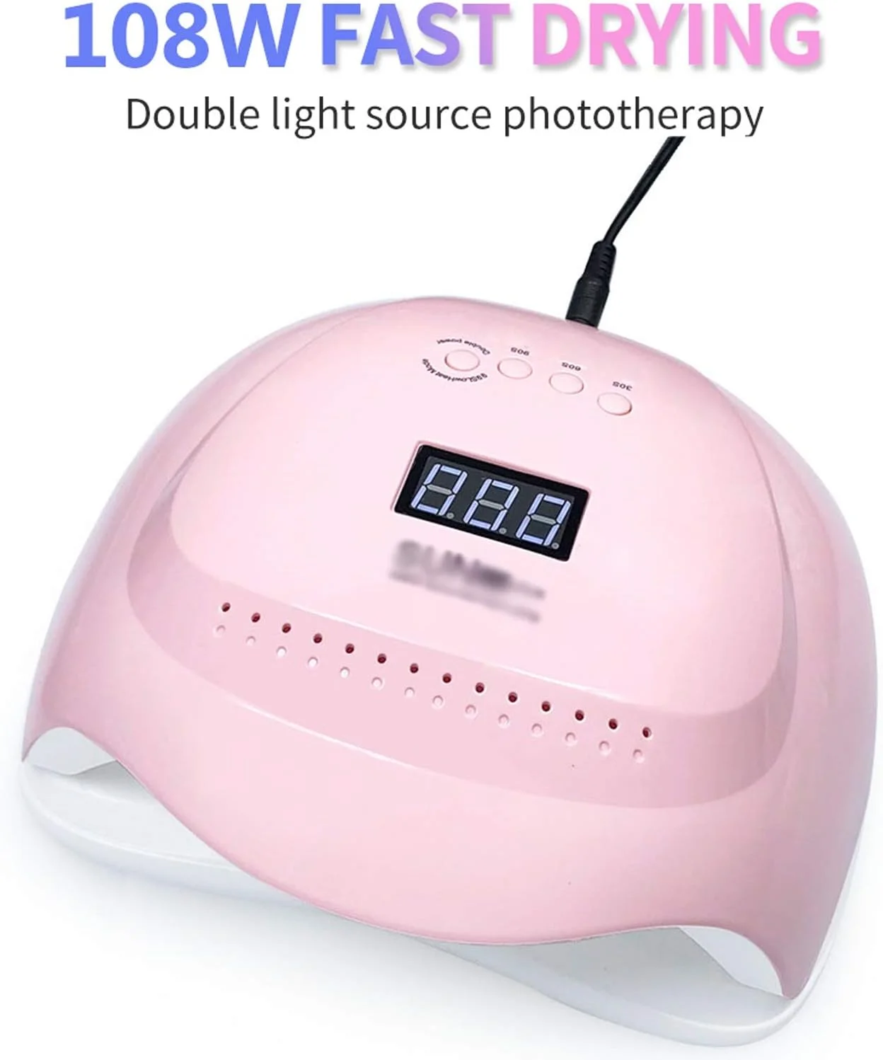 دستگاه خشک کن لاک ناخن 108 وات LED با 36 لامپ LED برای خشک کردن لاک ژل ناخن، دارای سنسور خودکار و تایمر (رنگ: سفید)
