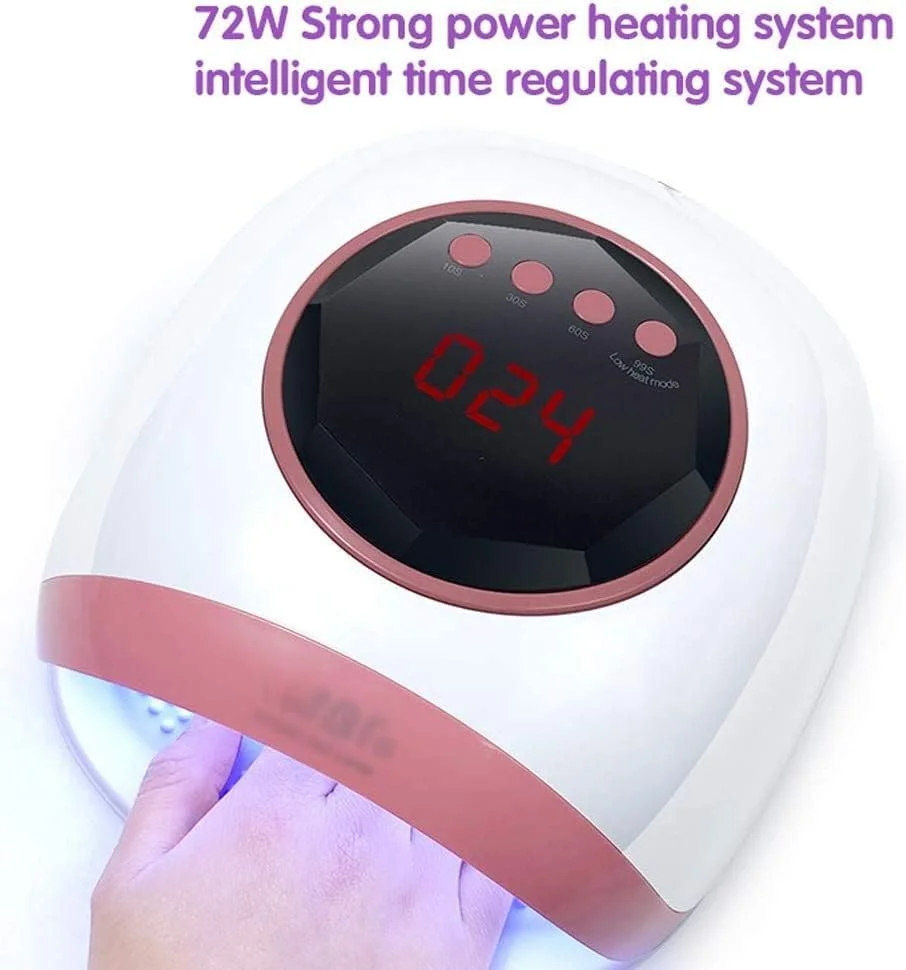 دستگاه لاک خشک کن ناخن LED حرفه ای 72 وات برای خشک کردن لاک ژل ناخن دستگاه لاک خشک کن ناخن LED حرفه ای 72 وات برای خشک کردن لاک ژل ناخن