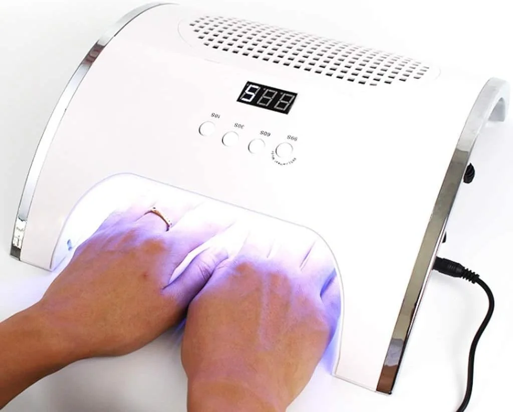 دستگاه ۲ در ۱ مکش و خشک کن ناخن، جمع کننده گرد و غبار ناخن، دستگاه مانیکور حرفه ای با قدرت بالا، تمیز کننده ناخن سالن