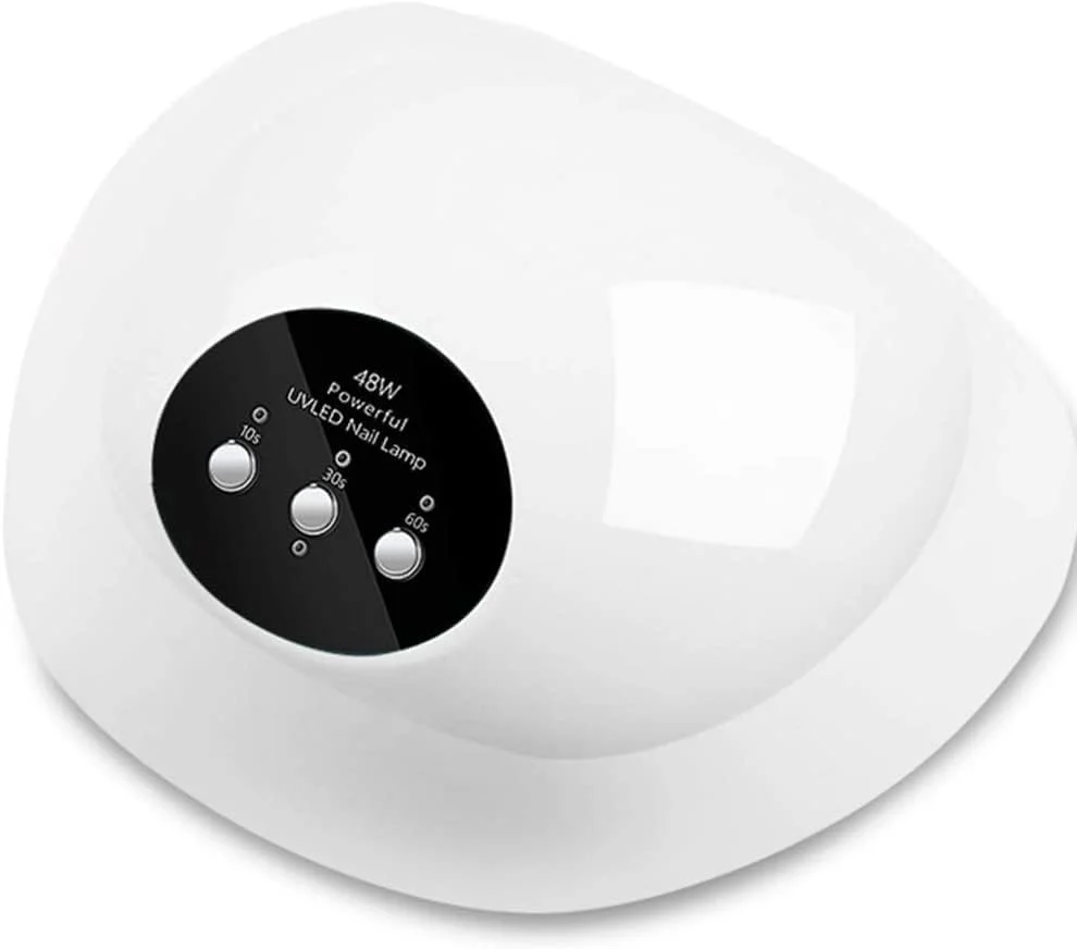 دستگاه خشک کن لاک ناخن LED با قابلیت تغییر توان 48W-24W، دارای تایمر 10، 30 و 60 ثانیه و سنسور خودکار برای لاک ژل