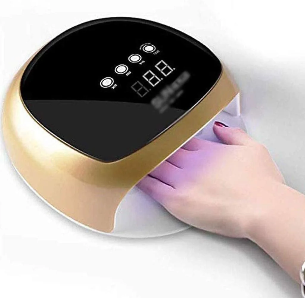 دستگاه خشک کن لاک ناخن، حرفه ای با لامپ های LED و سنسور خودکار، فضای بزرگ مناسب لاک ناخن پا، مناسب برای طراحی ناخن در سالن