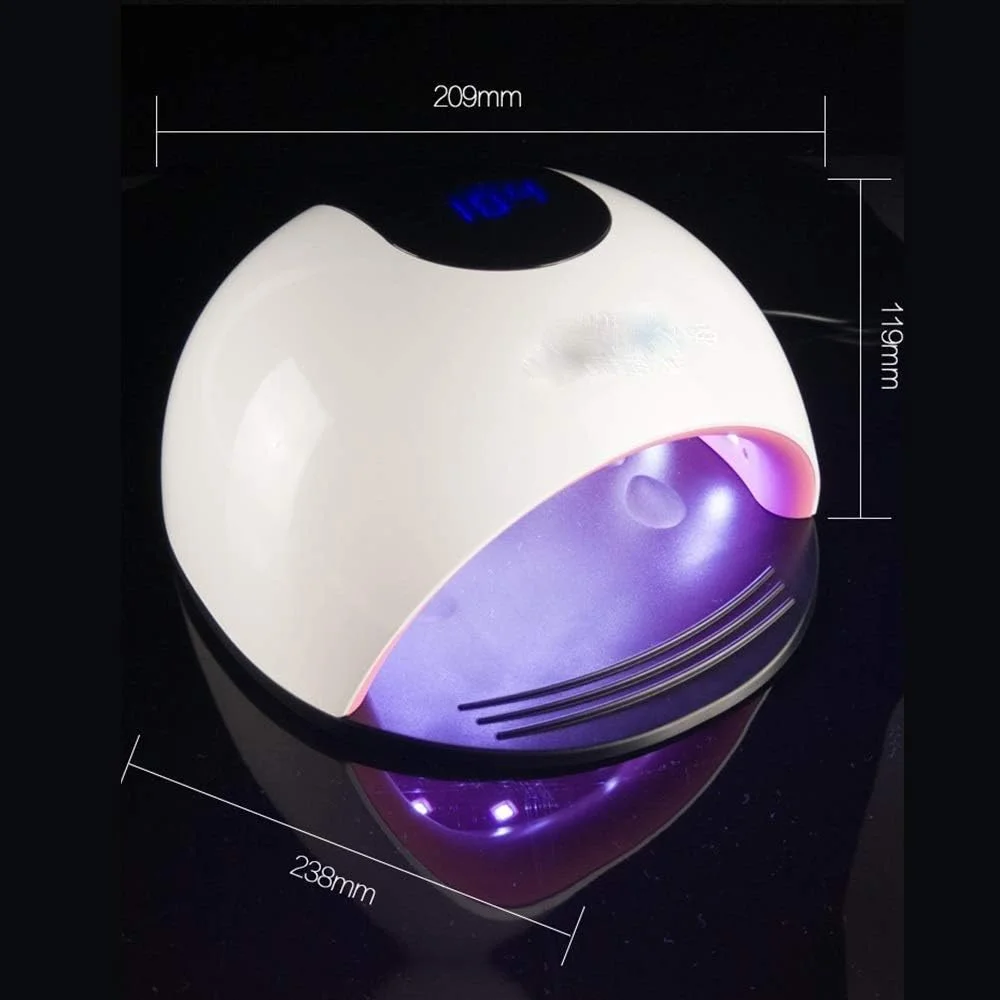 دستگاه خشک کن لاک ژل UV LED، لامپ UV ناخن 80 وات، نور حرفه ای خشک کننده ناخن با 4 تنظیم تایمر و سنسور خودکار برای انواع لاک ژل