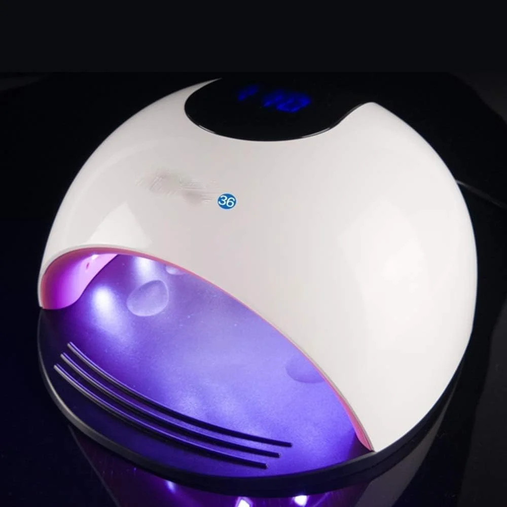 دستگاه خشک کن لاک ژل UV LED، لامپ UV ناخن 80 وات، نور حرفه ای خشک کننده ناخن با 4 تنظیم تایمر و سنسور خودکار برای انواع لاک ژل