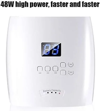 دستگاه خشک کن لاک ناخن LED یو وی 48 وات، دستگاه خشک کن بدون درد با سنسور اتوماتیک، صفحه نمایش LCD، حافظه و عملکرد تایمر مکث برای لاک ژل ناخن انگشتان دست و پا دستگاه خشک کن لاک ناخن LED یو وی 48 وات، دستگاه خشک کن بدون درد با سنسور اتوماتیک، صفحه نمایش LCD، حافظه و عملکرد تایمر مکث برای لاک ژل ناخن انگشتان دست و پا