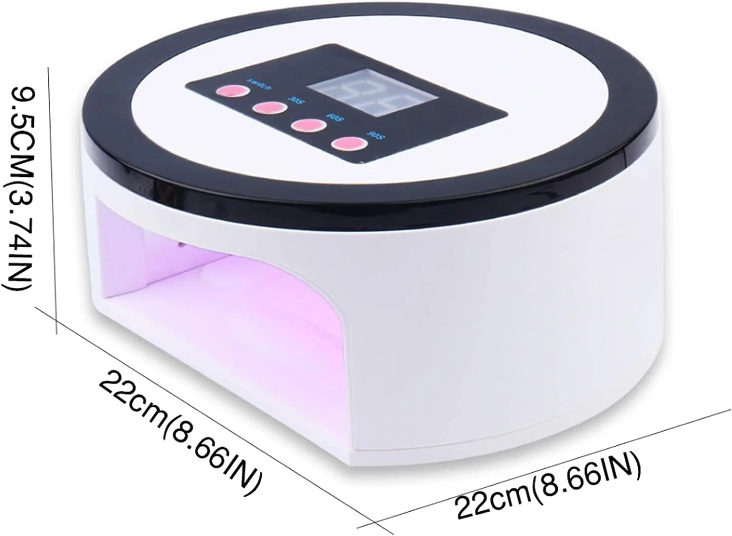 لامپ LED ناخن 90 وات با توان بالا و 45 لامپ خشک کن ناخن برای مانیکور، نور خورشید، لامپ یخی، خشک کننده لاک ژل