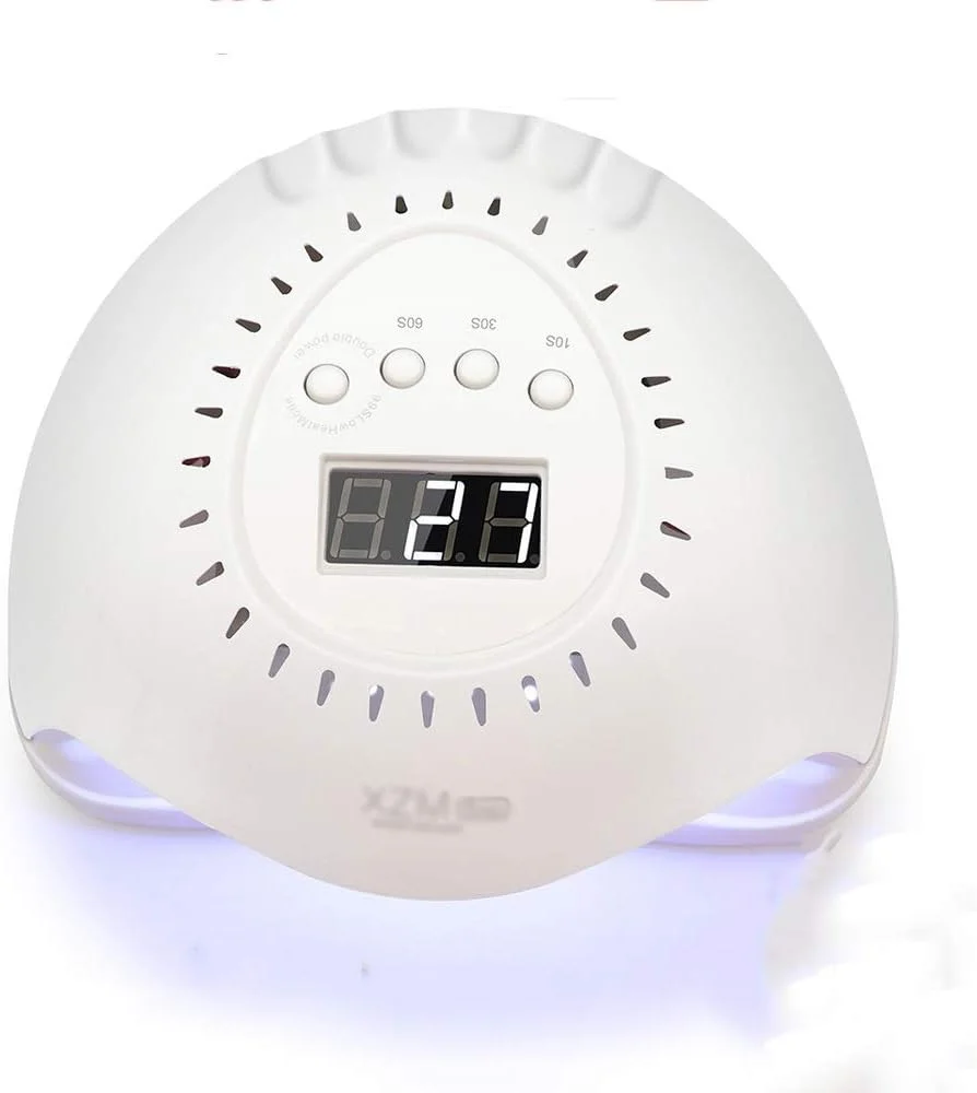 چراغ ال ای دی ناخن 120 وات با قدرت بالا برای ناخن، مناسب برای انواع لاک ژل، خشک کن ناخن با سنسور خودکار، نور ال ای دی خورشیدی، ابزار مانیکور هنر ناخن