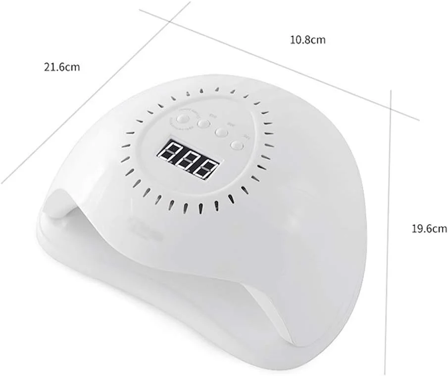 چراغ ال ای دی ناخن 120 وات با قدرت بالا برای ناخن، مناسب برای انواع لاک ژل، خشک کن ناخن با سنسور خودکار، نور ال ای دی خورشیدی، ابزار مانیکور هنر ناخن