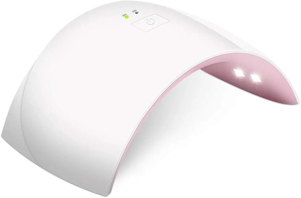 دستگاه خشک کن لاک ناخن UV LED حرفه ای 24 وات مناسب برای انواع ژل، قابل استفاده برای هر دو دست و پا با 2 تایمر
